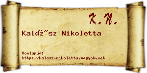 Kalász Nikoletta névjegykártya